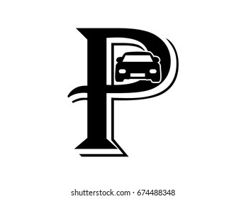 Car parking sign, icon, vector illustration of Eps10