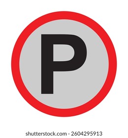 Car parking sign set. Flat style vector icon. Public parking space, location symbol. Information pictogram isolated on white background in eps 10.