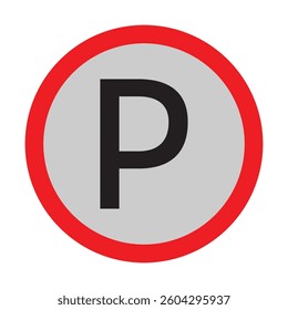 Car parking sign set. Flat style vector icon. Public parking space, location symbol. Information pictogram isolated on white background in eps 10.