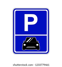 Car parking sign vector
