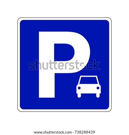 Car parking sign vector icon.