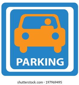 Car parking sign, vector illustration