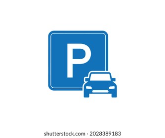 Car parking sign, vector illustration
