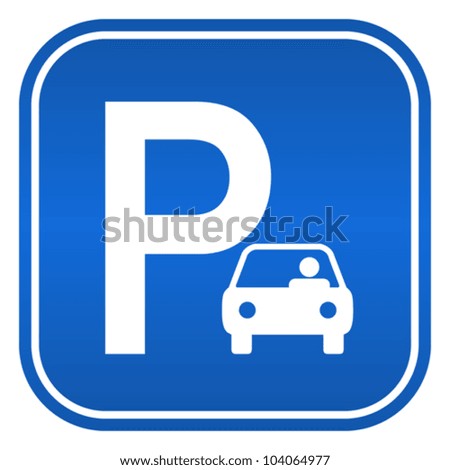 Car parking sign, vector illustration