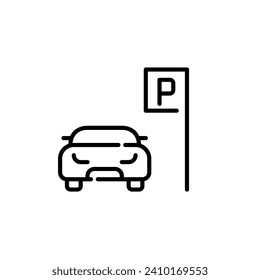 Car parking spot. Pixel perfect icon