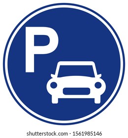 Car Parking Symbol Sign,Vector Illustration, Isolated On White Background Label .EPS10