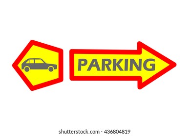 Car parking tag - vector illustration. 