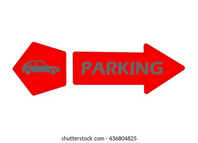 Car parking tag - vector illustration.