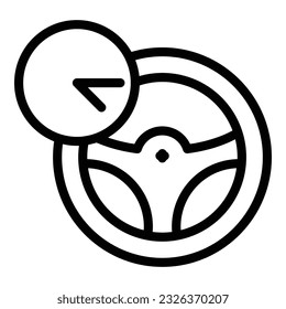 Car parking time icon outline vector. Park place. Space zone
