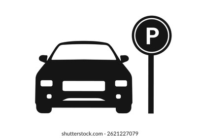 Diseño del icono del Vector del aparcamiento