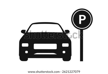 Car parking vector icon design