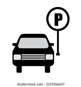 car parking vector icon illustration
