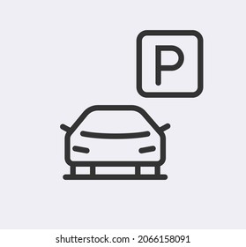 Car Parking Vector Icon. Parking Sign