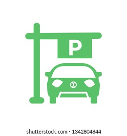 Car parking vector sign icon