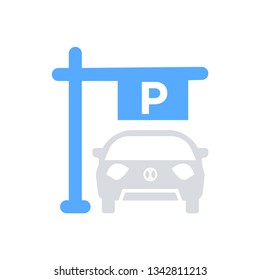 Car parking vector sign icon