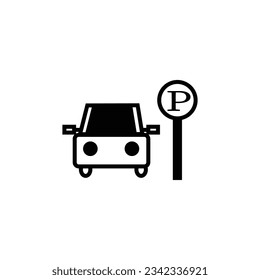 car parking vector type icon