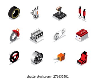 Car part icon and logo, Garage car services, Auto services. vector illustration