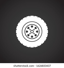 Car part icon on background for graphic and web design. Creative illustration concept symbol for web or mobile app.
