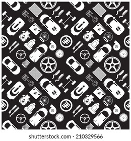 Car Part Icons And Background