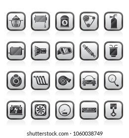 Car part and services icons 2 - vector icon set
