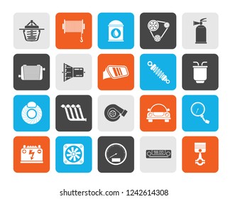 Car part and services icons 2 - vector icon set