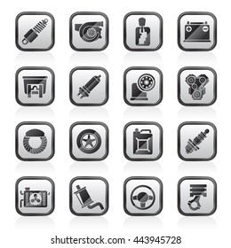 Car part and services icons  - vector icon set