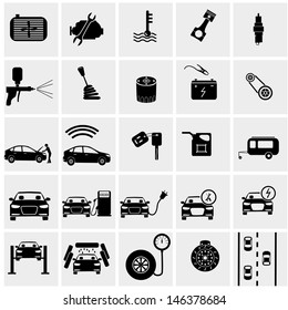 car part set of repair icon vector illustration.Car service maintenance icon