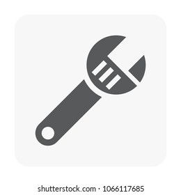 Car part and tool icon on white.