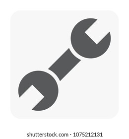 Car part and tool icon on white.