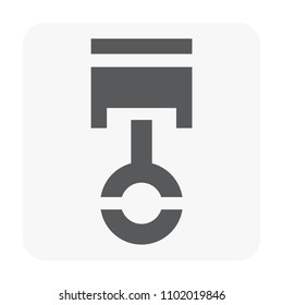 Car part and tool icon on white.