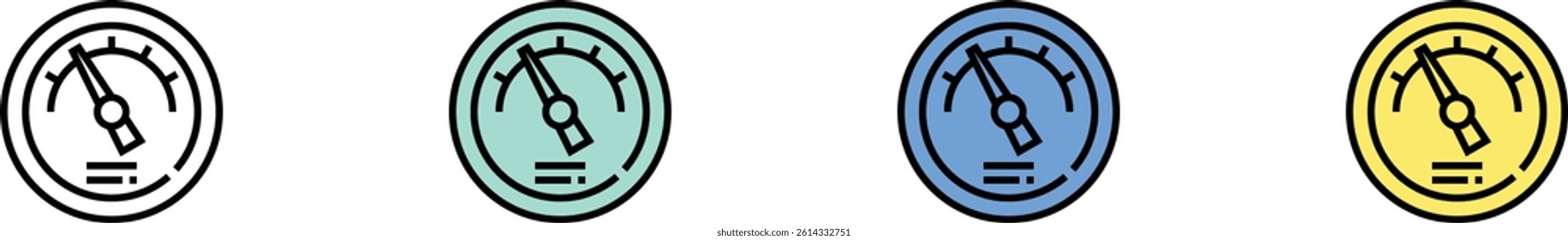 car parts icon. Outline, Green, Blue and Yellow Style Design Isolated On White Background