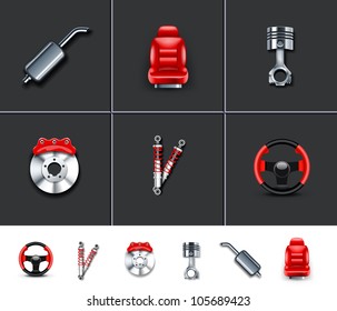 Car parts icons 2 svg