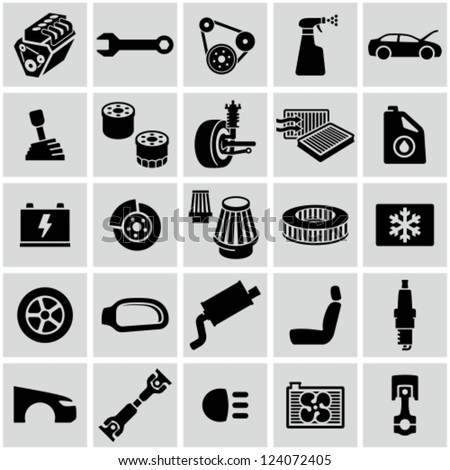 Car parts icons