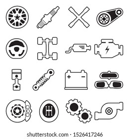 Car Services Icon Set Vehicle Maintenance Stock Vector (Royalty Free ...