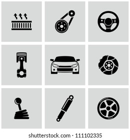 Car Parts icons set