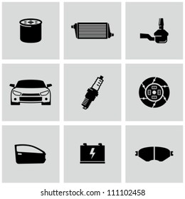 Car Parts icons set