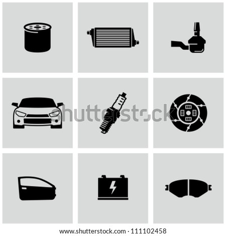 Car Parts Icons Set Stock Vector (Royalty Free) 111102458 - Shutterstock