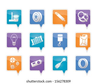 Car Parts and Services icons - Vector Icon Set 2