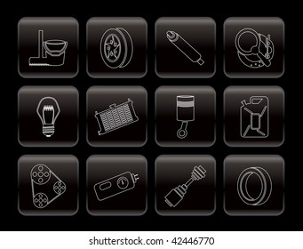 Car Parts and Services icons - Vector Icon Set 2