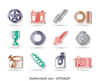 Car Parts and Services icons - Vector Icon Set 5