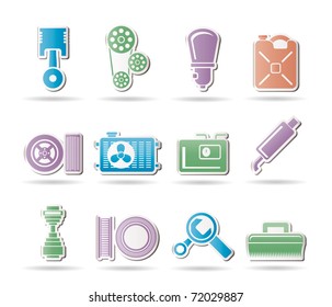Car Parts and services  - Vector Illustration