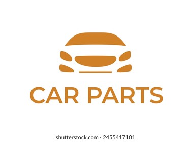 Car parts shop logo, logo for store car spare. Auto repair and service. Color flat vector illustration isolated