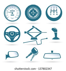 Car parts - vector illustration