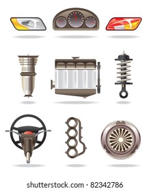 car parts - vector illustration