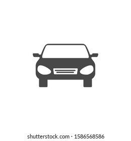 Car. Passenger car. Vehicle. Front view. Simple vector icon. Automobile-related goods. Consumer goods. Commodities.