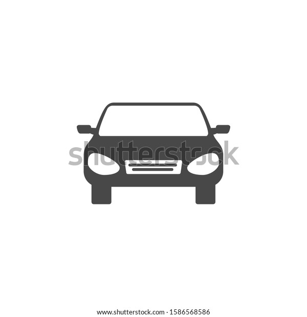 Car. Passenger car. Vehicle. Front view.
Simple vector icon. Automobile-related goods. Consumer goods.
Commodities.