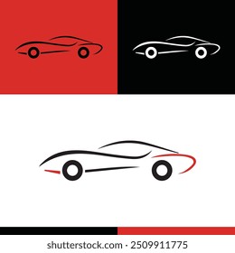 Logo-Vorlage für die Piste, Logo-Design für das Auto, Logo für die Geschwindigkeit