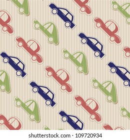 Car Pattern Boys Stock Vector (Royalty Free) 109720934