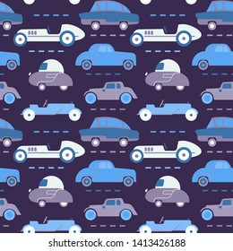 Car pattern flat illustration seamless design