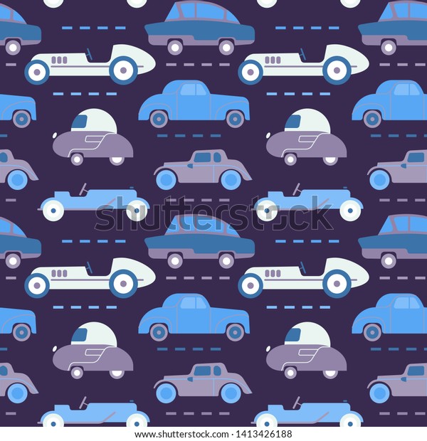Car pattern\
flat illustration seamless\
design